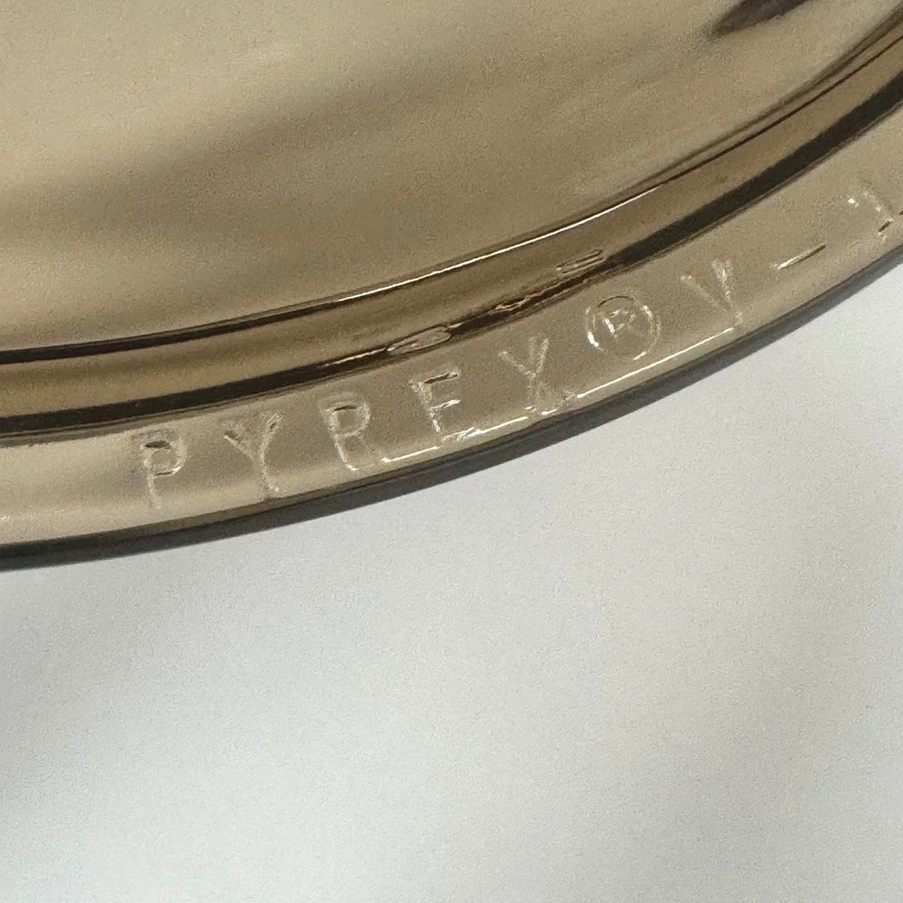Pyrex Visions V-1-C Amber Glass Replacement Lid 6 Inch Brown Transparent